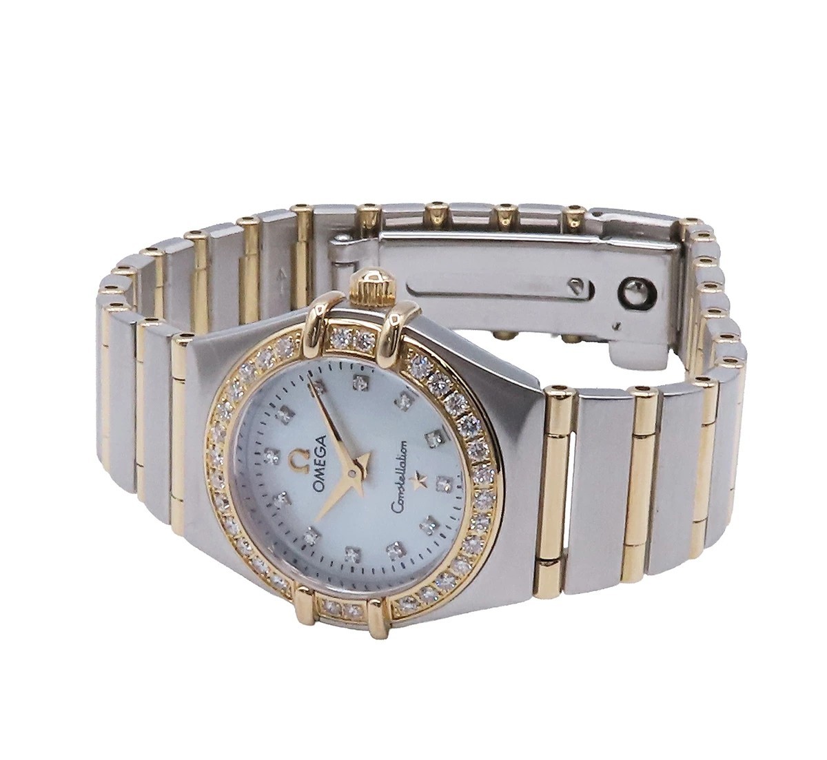 OMEGA Watch Constellation Stainless Steel 18K Yellow Gold Diamond Women’s