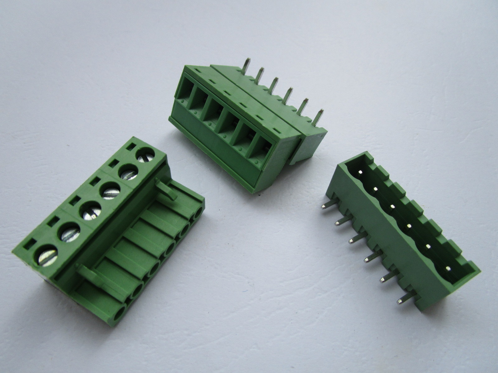 160 pcs Close Angle 6 pin 5.08mm Screw Terminal Block Connector Plugbale Type