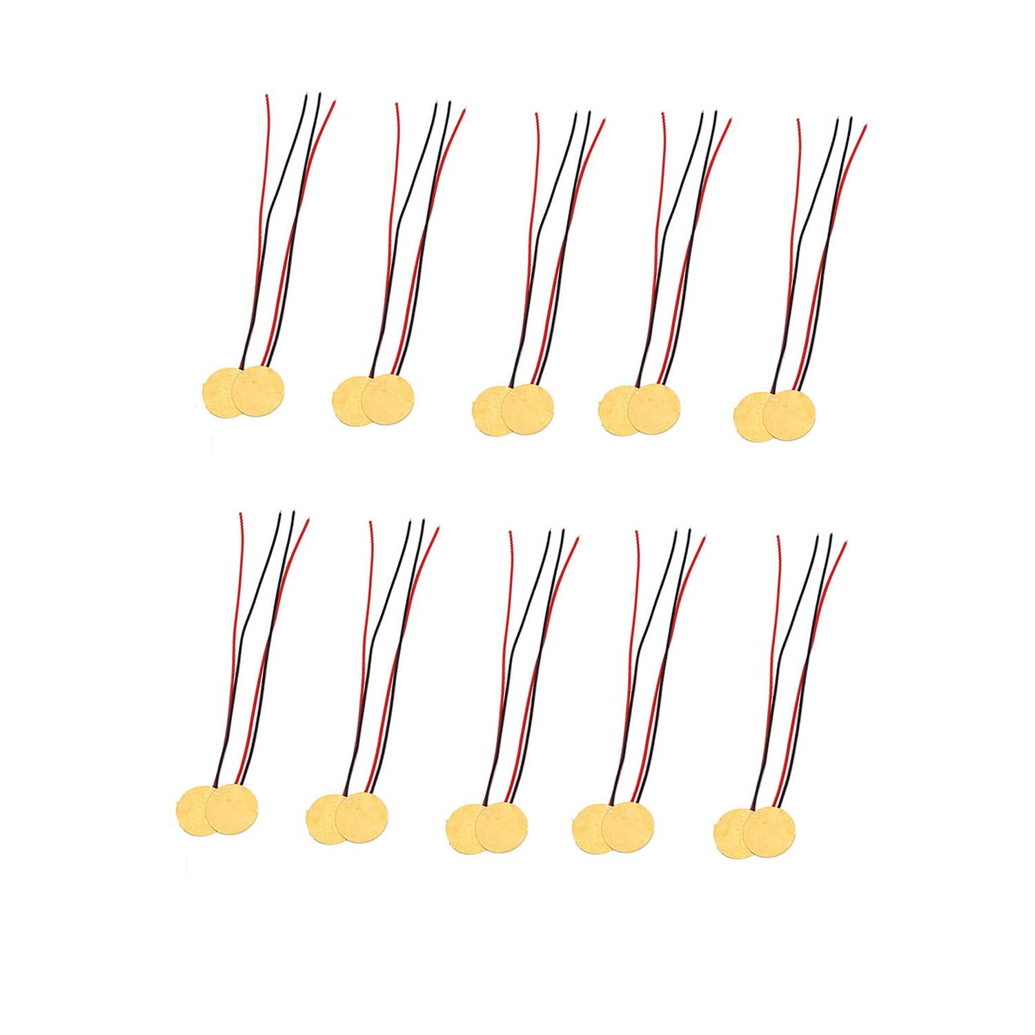 Superele 20PCS 12mm Piezo Elements Sounder Sensor Trigger Drum Disc + Wire…