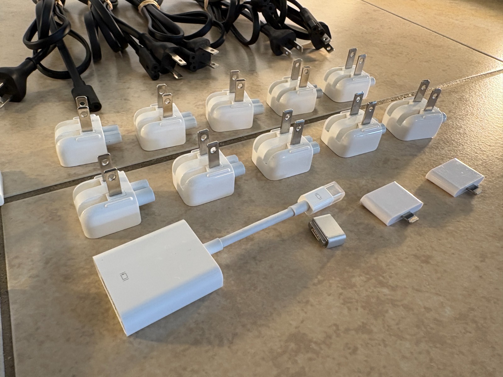 Lot of (49) Genuine Apple Adapters Cables & Accessories Mixed Bundle Converters