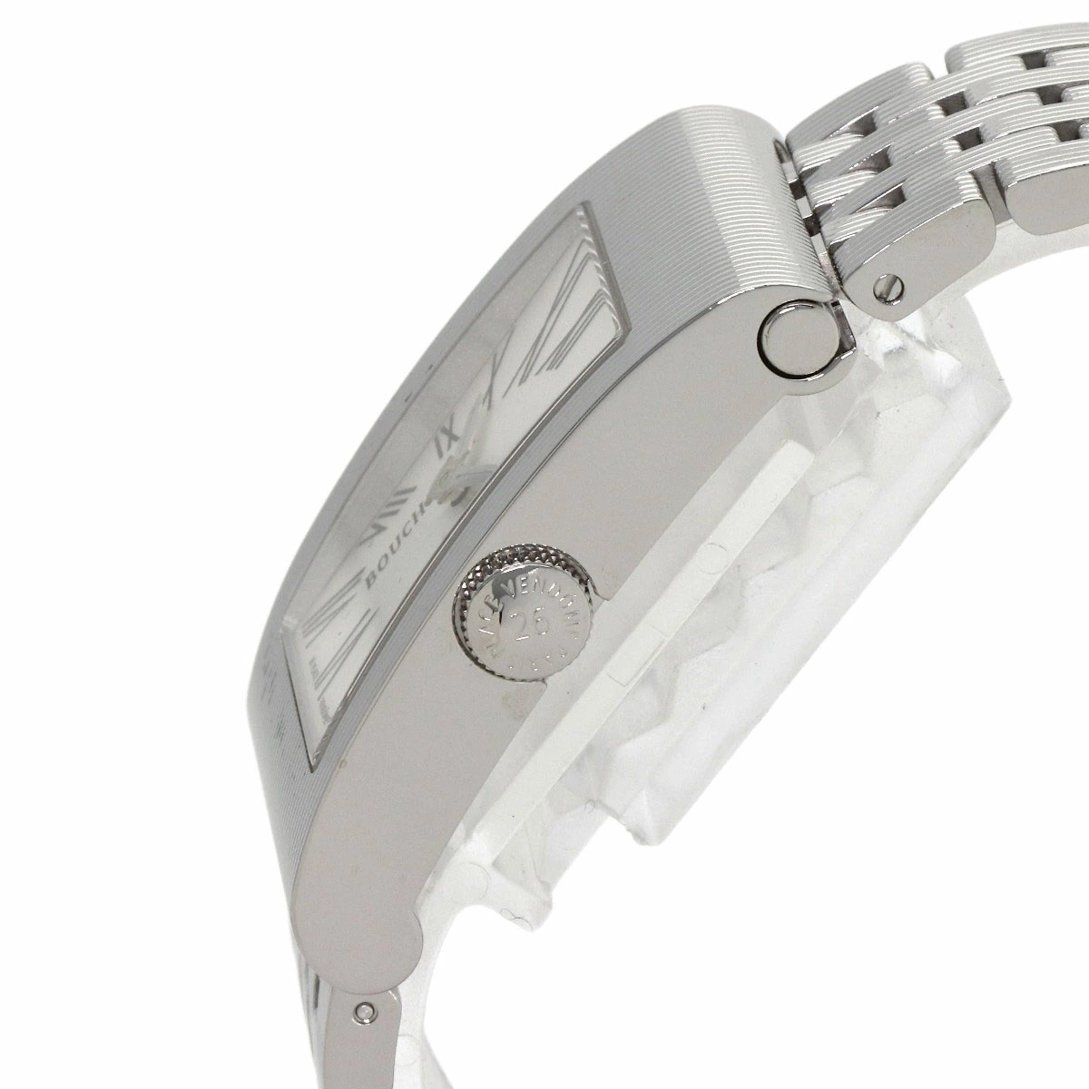 Boucheron Watch Reflet Silver Dial Stainless Steel Quartz Analog w/Box, Straps