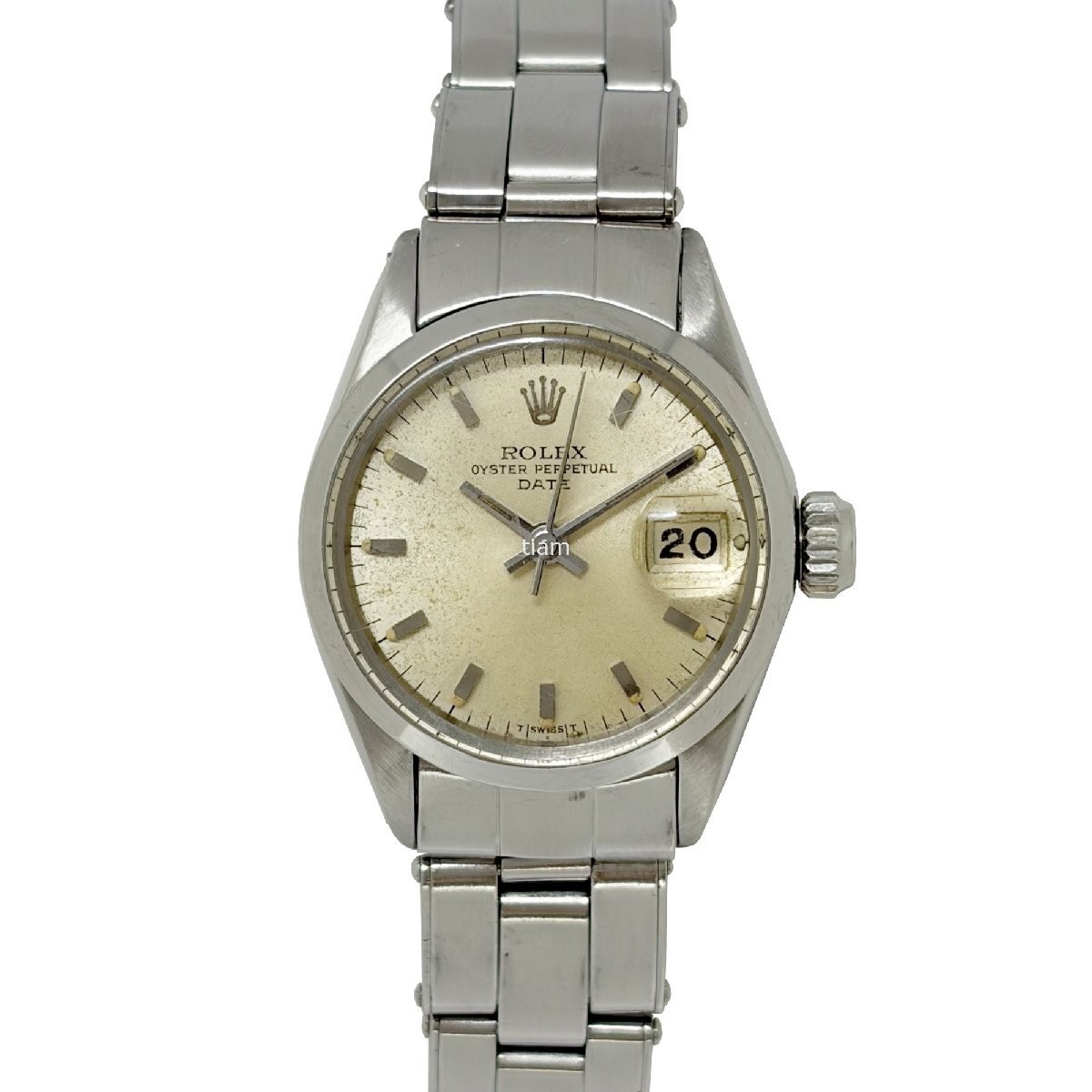 ROLEX 6516 Oyster Perpetual Date 1968 Automatic SS Silver