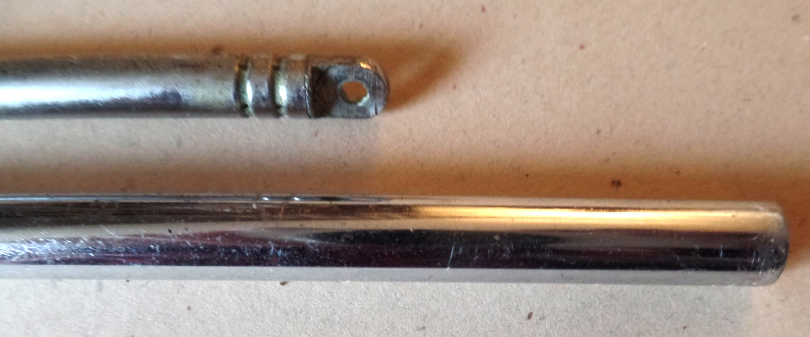 2 Vintage Thin Metal Pole Pieces For Parts or Repair