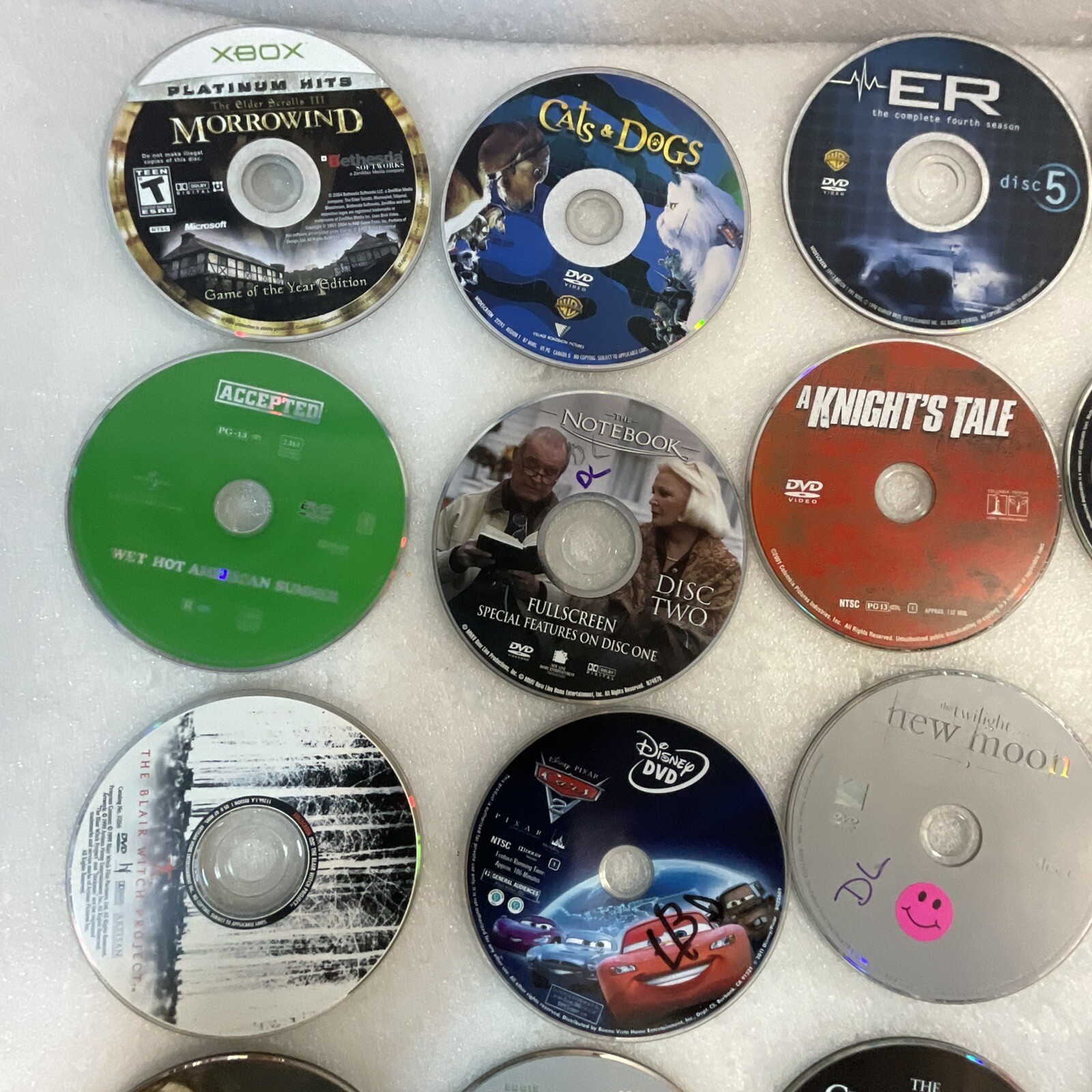 Lot of 33 Disks No Covers CD DVD Video Game Scratches AS-IS