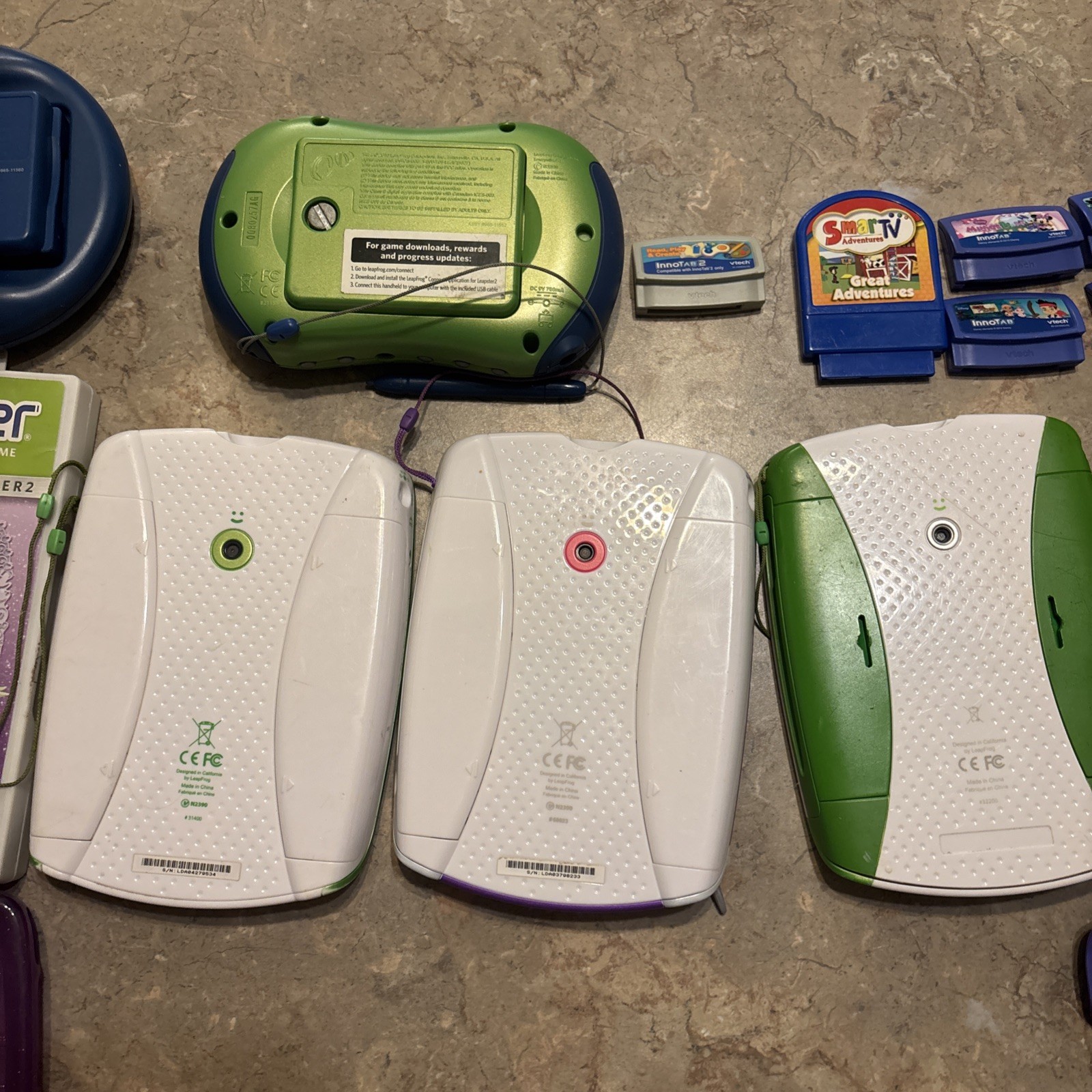 Leappad Leap Frog 4 Systems Accessories & Games / 19 Cartridges Lot *Read