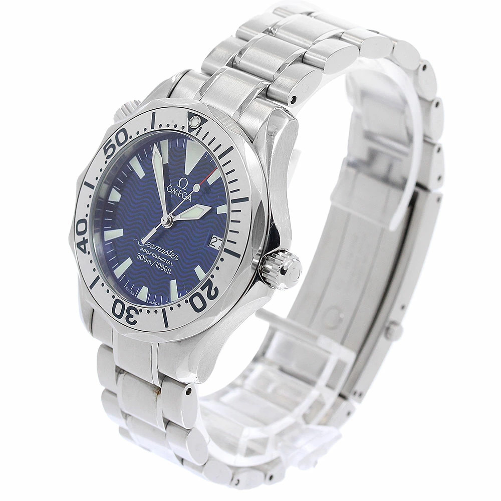 OMEGA Wristwatch 2263.80 Seamaster 300 Date Quartz Boys’ blue color 36mm