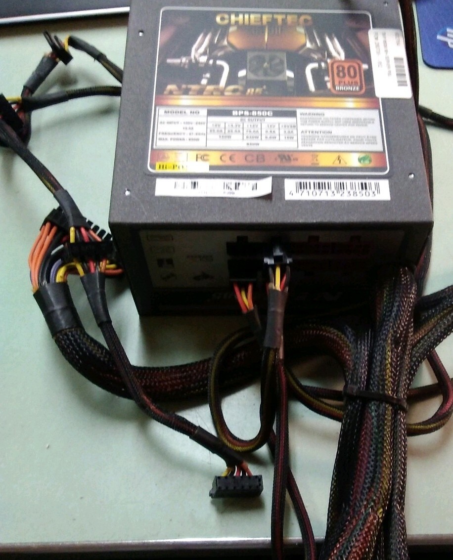 Chieftec NTRO85 850W Power Supply BPS-5850C 100V-240V 47-63Hz