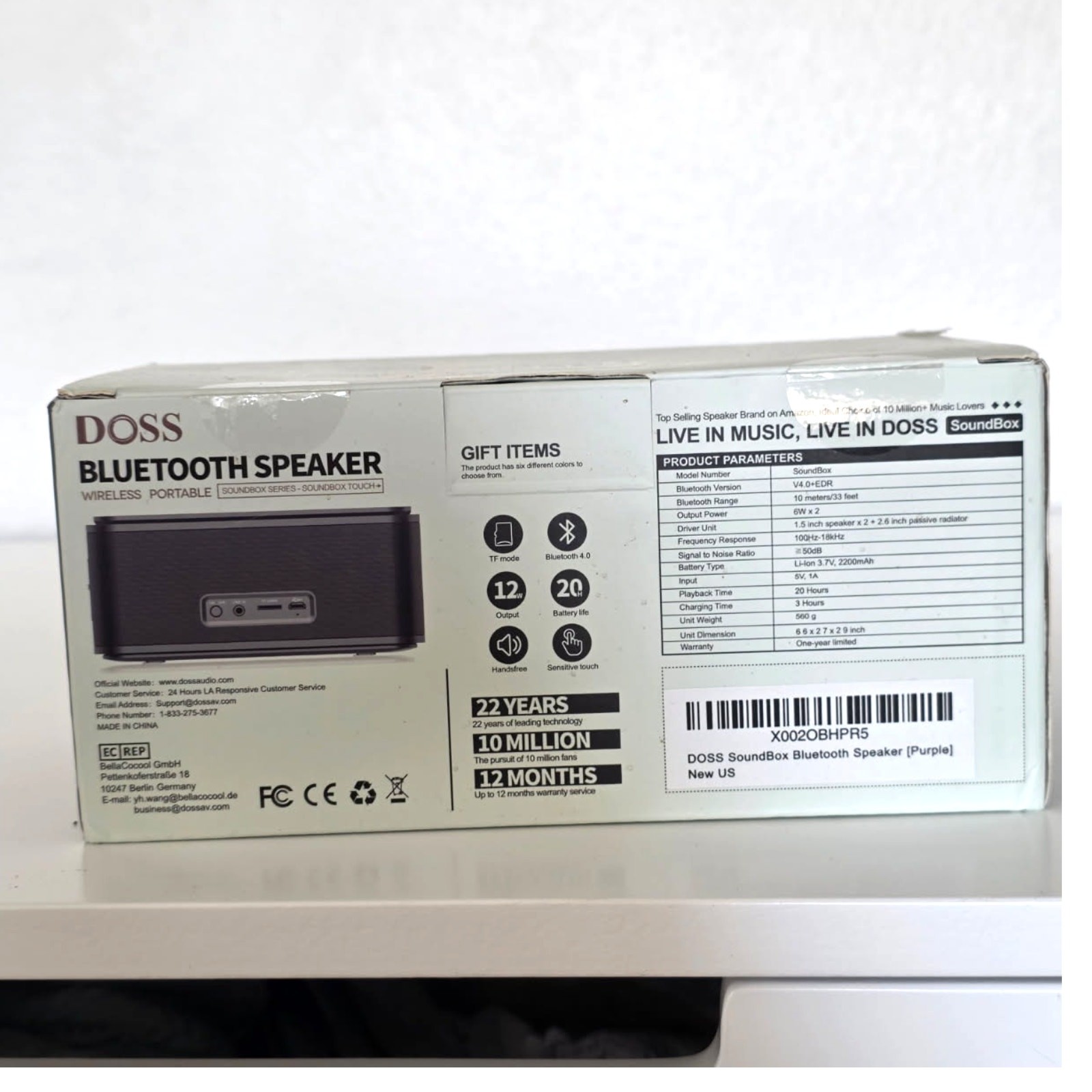 DOSS Touch Wireless Bluetooth Portable Speaker | New in Box