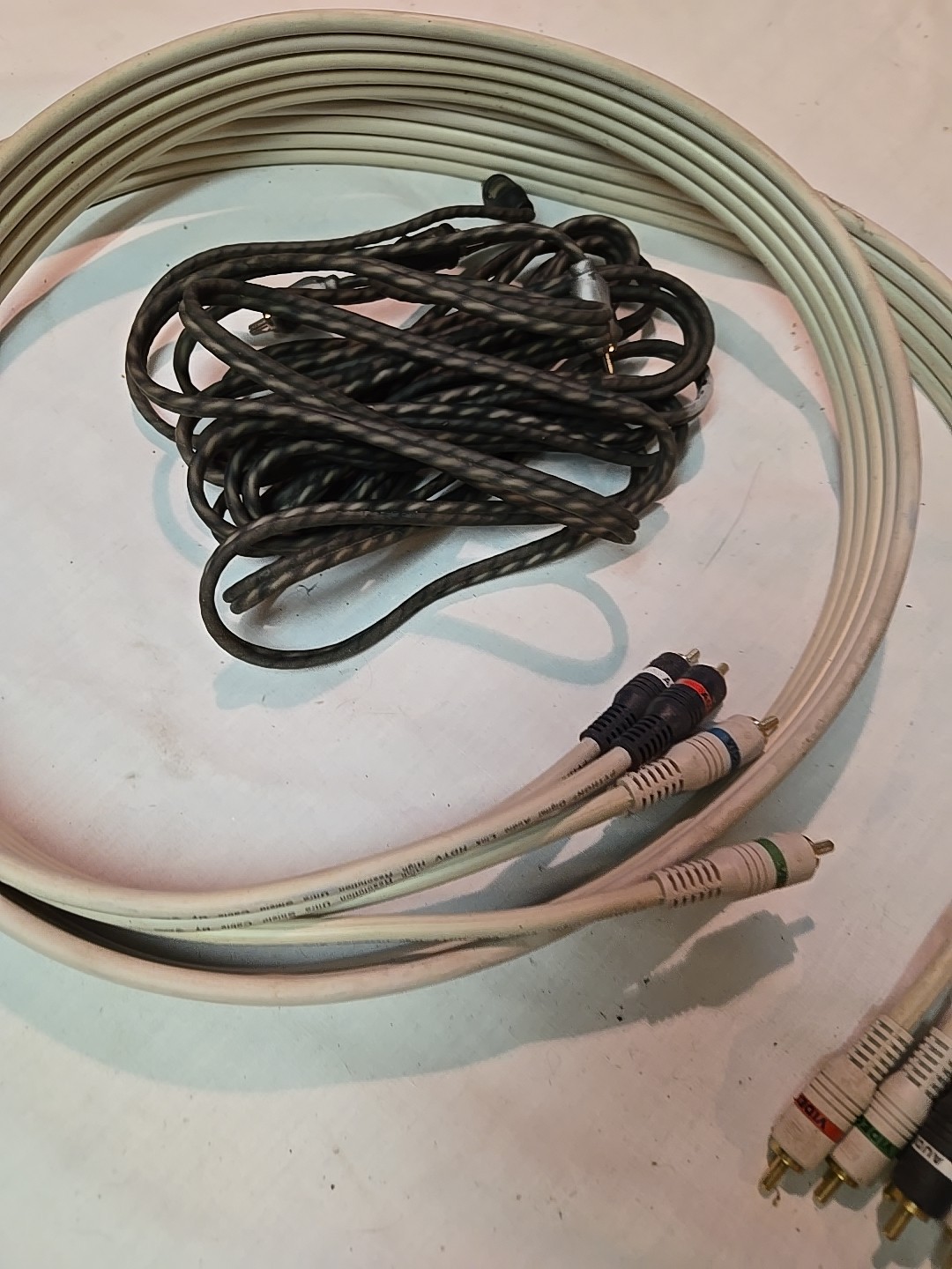 Large Lot Of Audio/Video Cables Scosche Fosgate Monster Python Etc See Pics