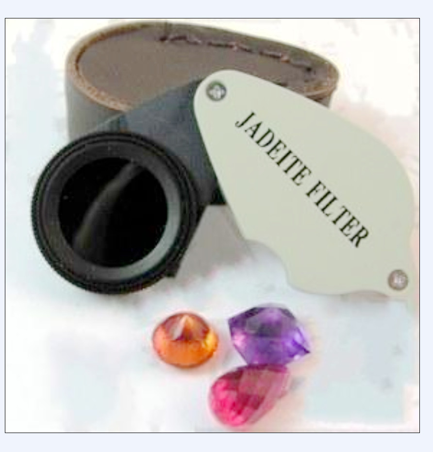 2 items bundle! Jadeite/chelsea filter + Ruby filter for gem testing gemstones.