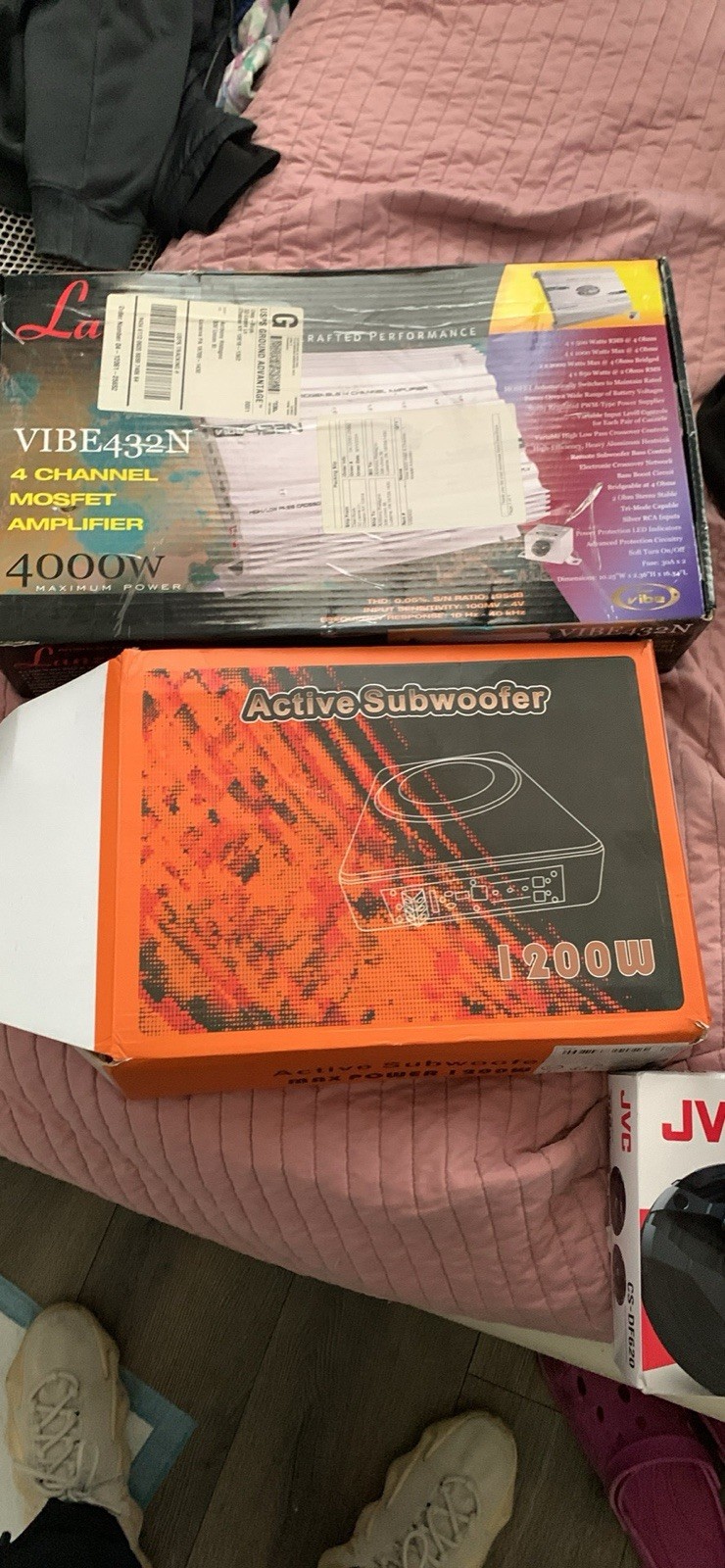 JVC & Vibe CS-DF620 VIBE432N Car Audio Lot Active Subwoofer 4 Channel Amplifier