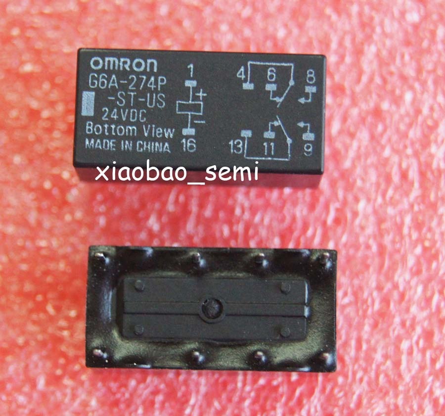 2PCS G6A-274P-ST-US-24VDC 24VDC ORIGINAL OMRON Relay 8pins