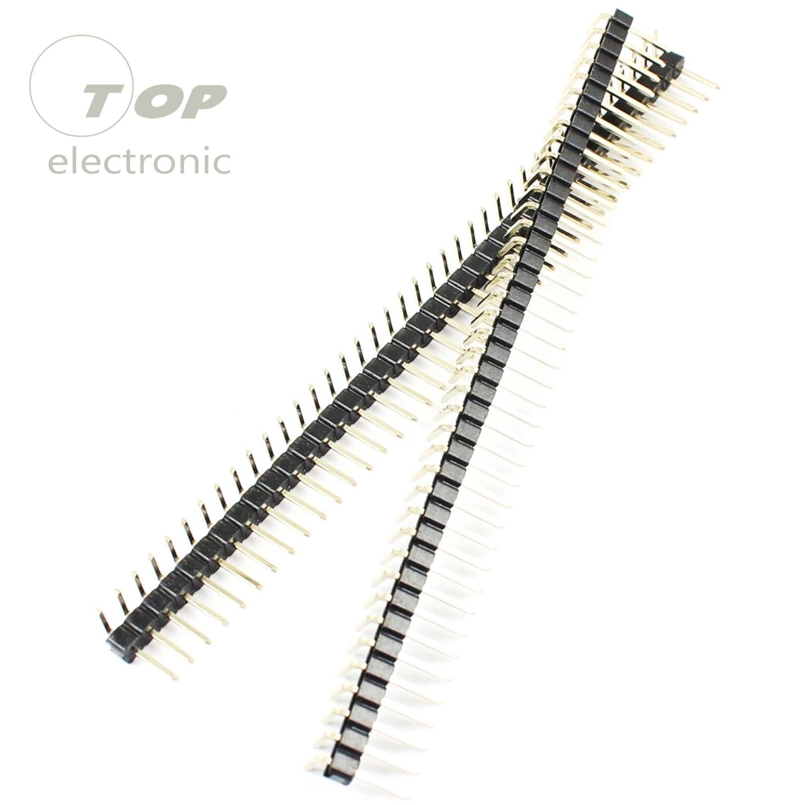 50Pcs 40Pin 2.54mm Single Row Right Angle Pin Header Strip Arduino kit