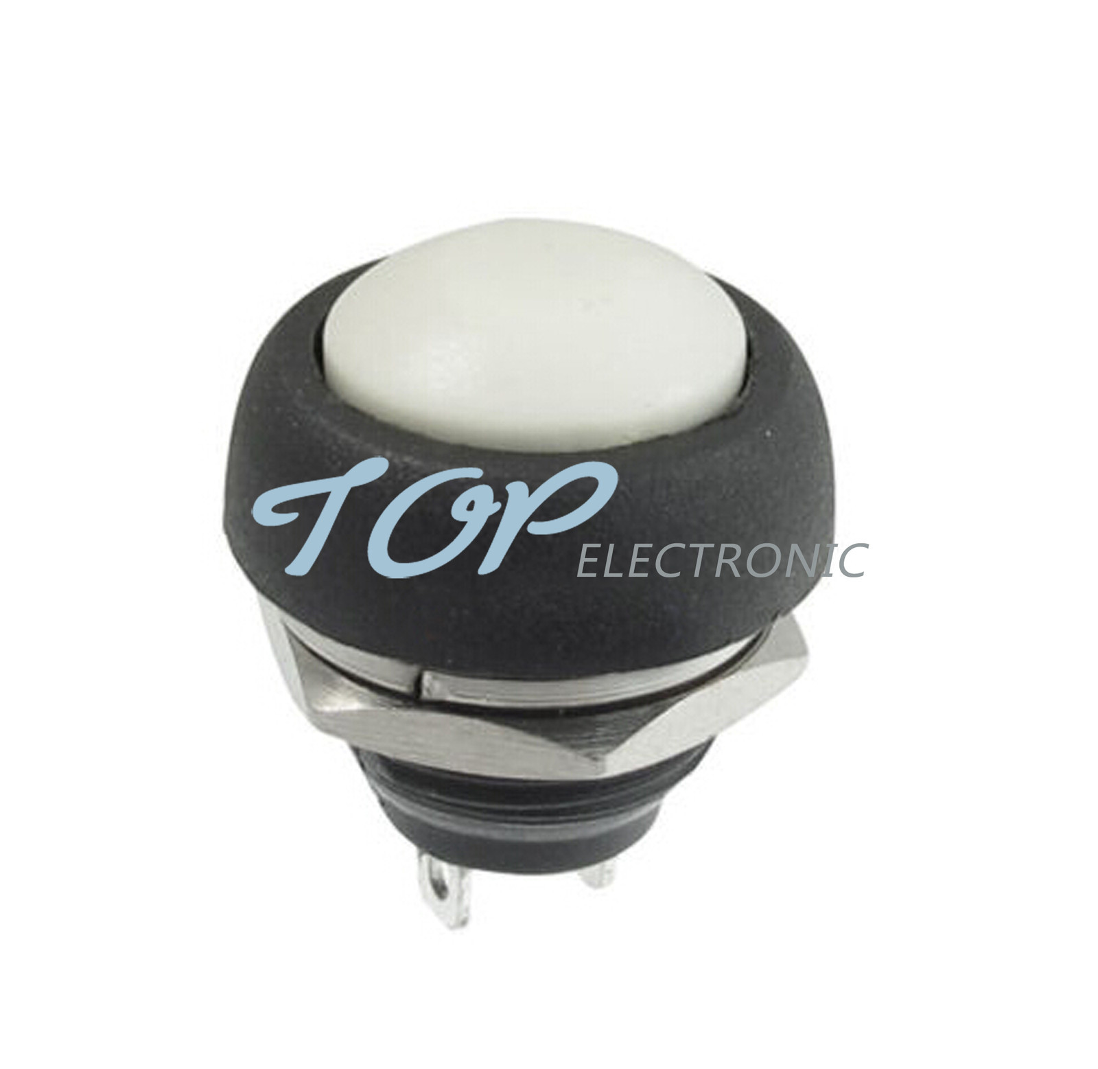 White 12mm Waterproof Momentary ON/OFF Push Button Mini Round Switch