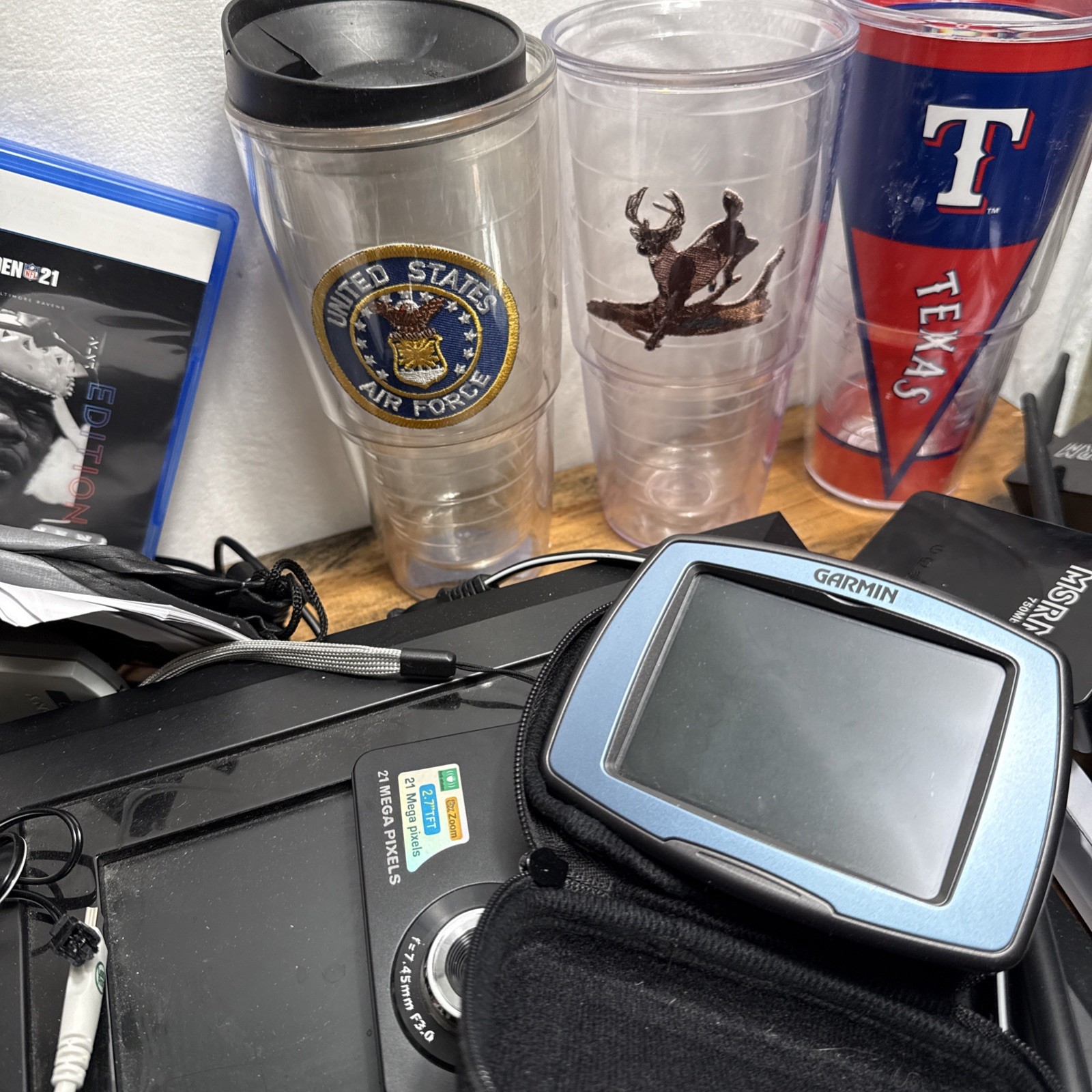 Junk Drawer Electronics Lot Mix Video Game Remote Control Charger Garmin Camera