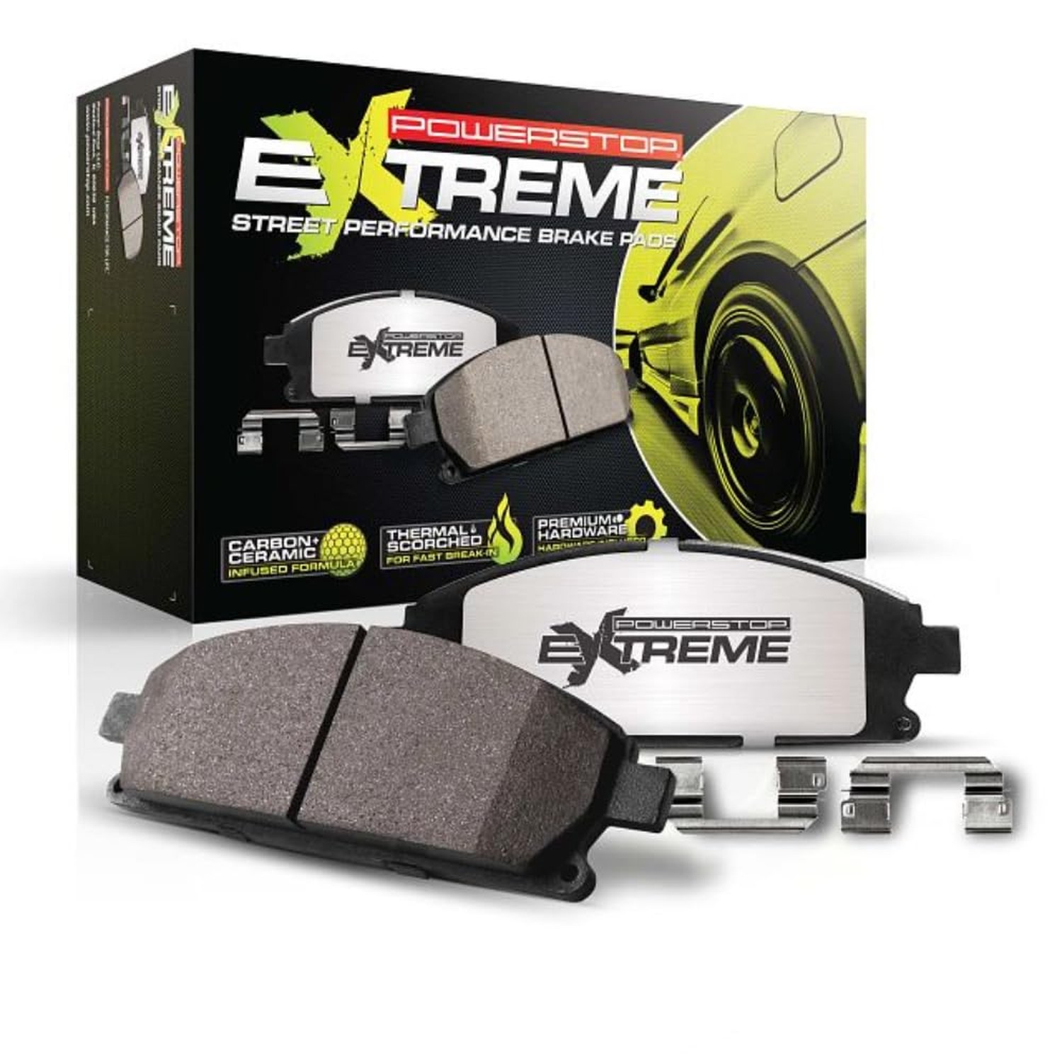 Power Stop Z26-1049 Z26 Extreme Performance Carbon-Ceramic Front Brake Pad Se…