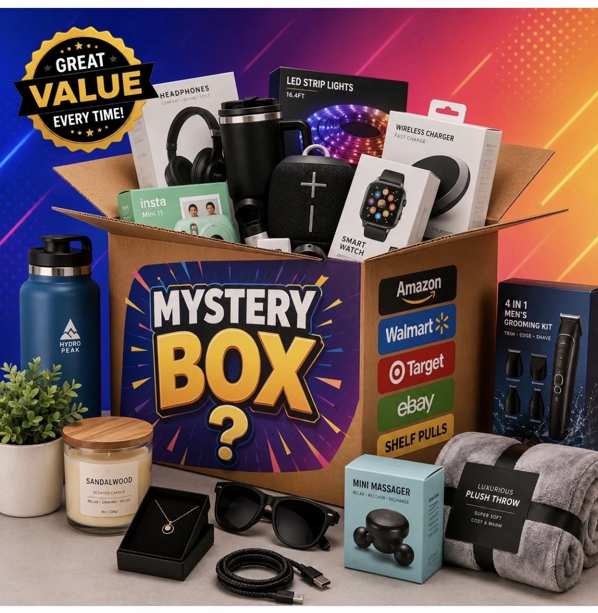 Mystery Box Package | Overstock| Random Assortment 1-3 Items