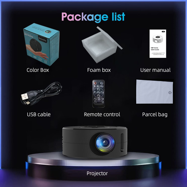 Yt200 Mini Projector Portable Lcd Video Movie Multimedia Player Led Beamer Proje