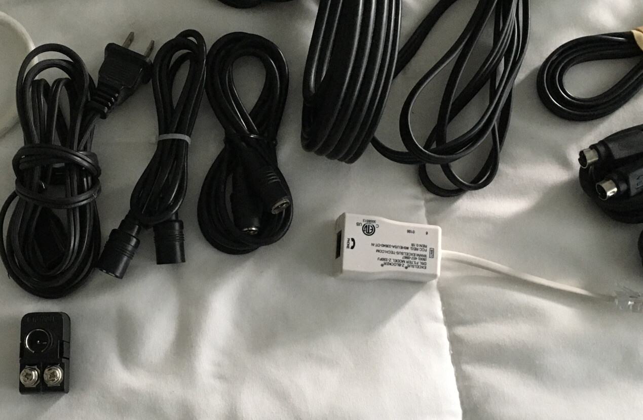 Electronic Cords & Cables Assortment, Plus More