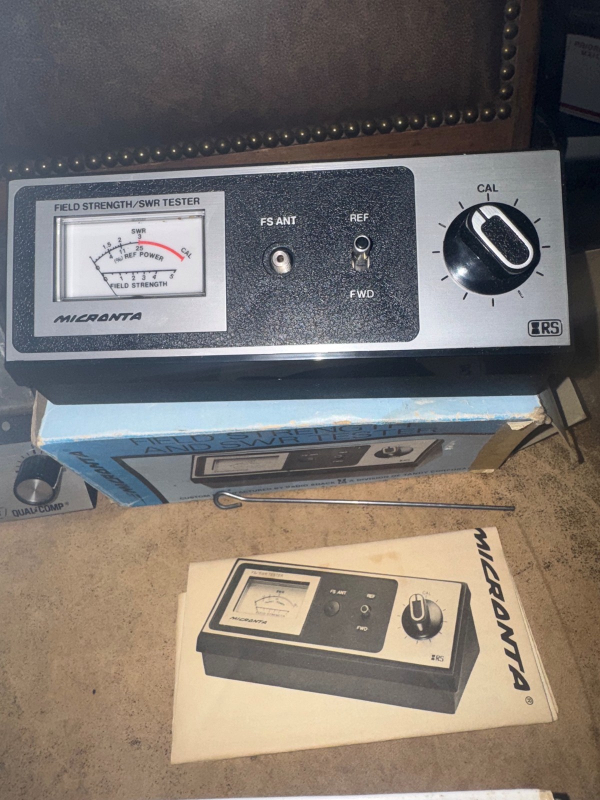 Vintage CB radio Ham swr meter rf watt Field Strength Antenna huge lot satellite
