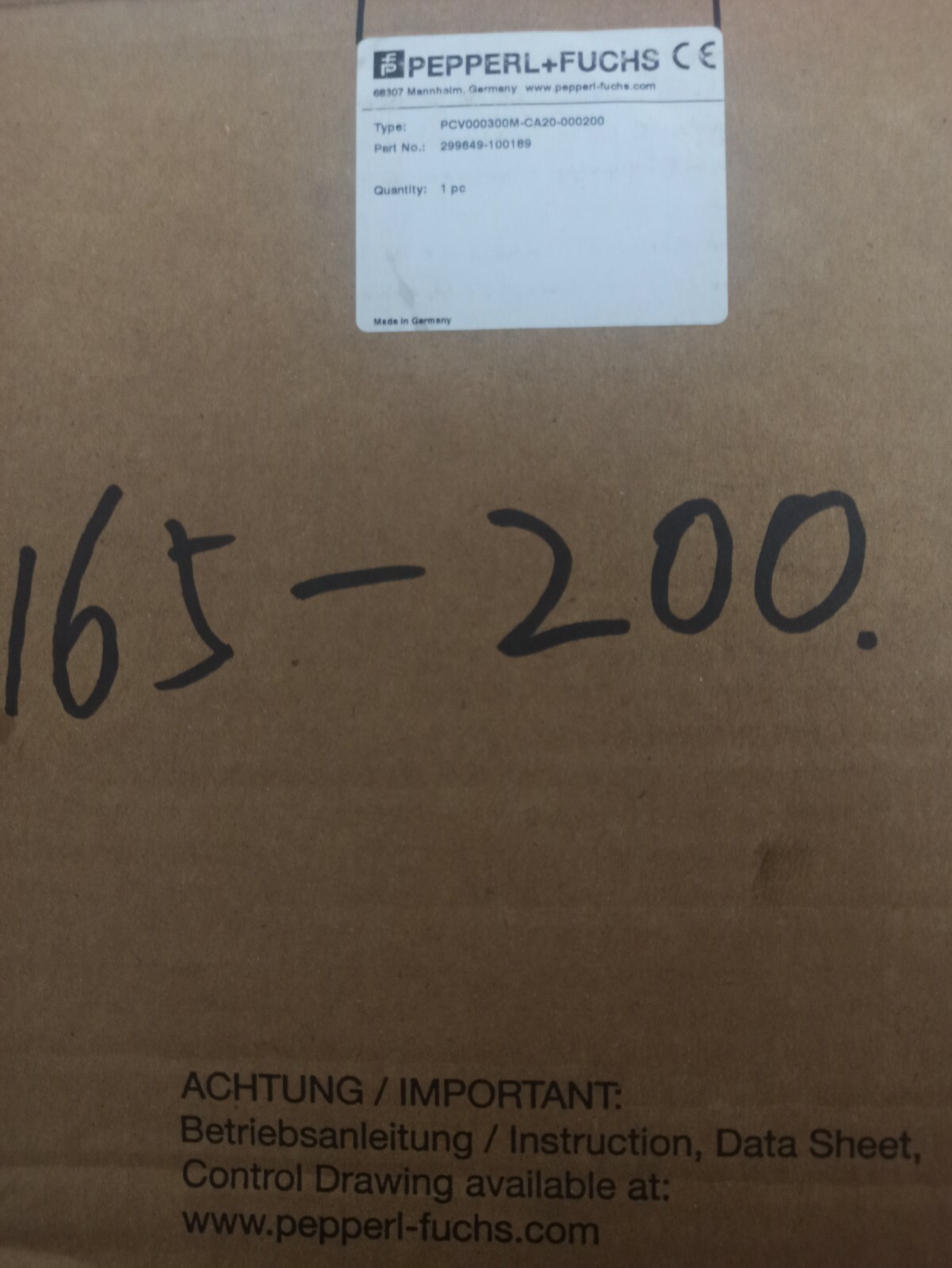 Pepperl-Fuchs pcv000300m-ca20-000200 IN BOX ALL NEW Two-dimensional code band