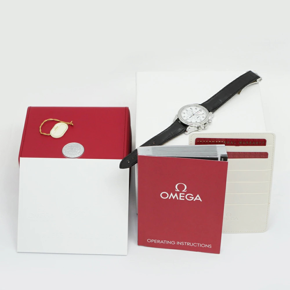 OMEGA Watch De Ville Co-Axial Chronograph 4846.20.32 Turin Olympics 2006 w/Box