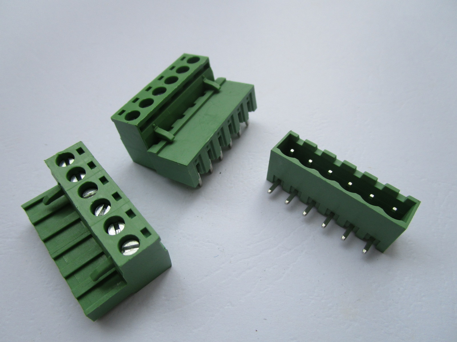 160 pcs Close Angle 6 pin 5.08mm Screw Terminal Block Connector Plugbale Type