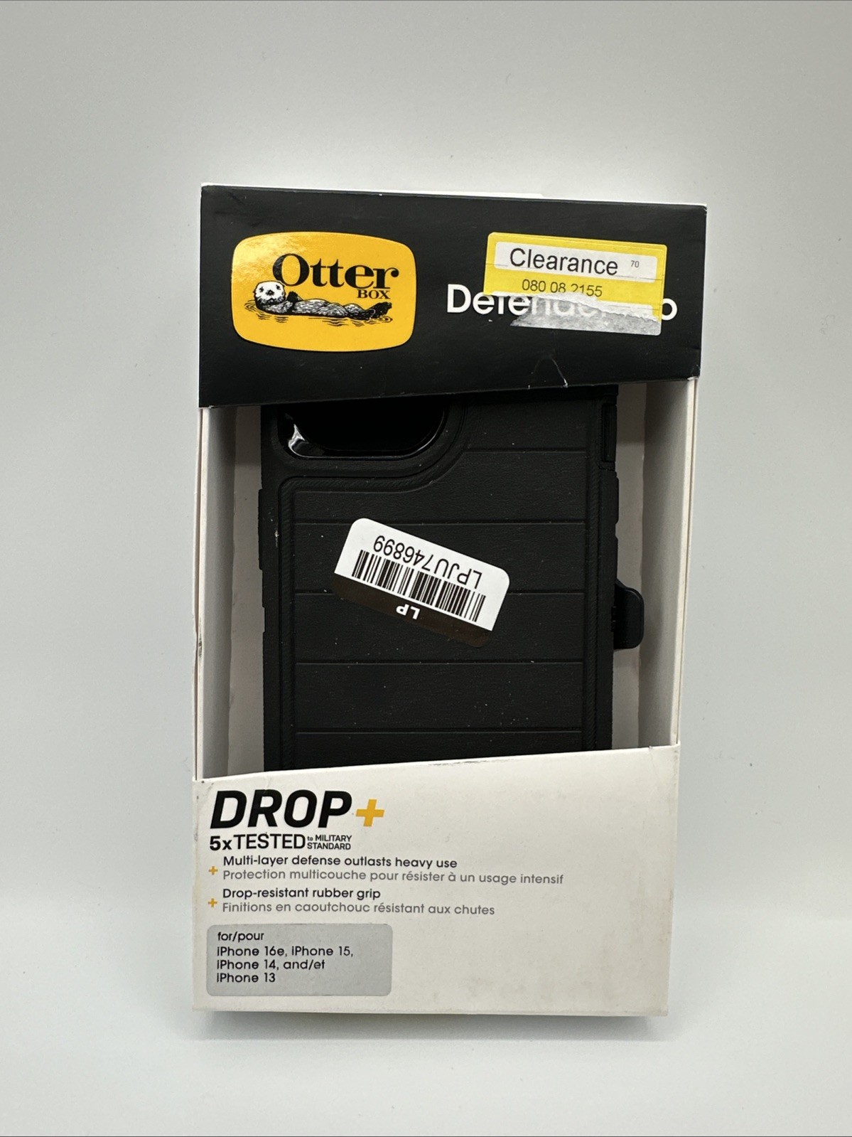 OtterBox Apple iPhone 16e/iPhone 15/iPhone 14/ 13 Defender Series Case-Black