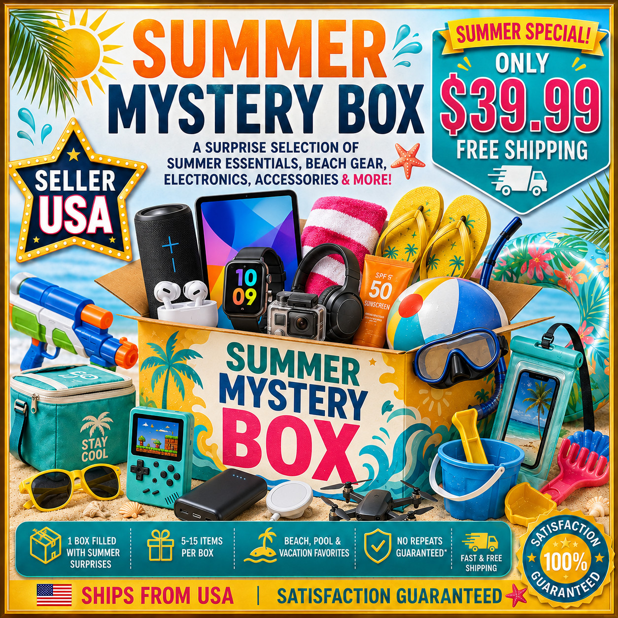 ☀️ Special Summer Mystery Box Deal | Electronics, Home Goods & Surprise Items 🎁