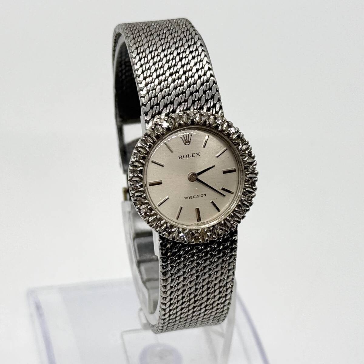 ROLEX Watch Precision 2649 Silver D-Bezel 24mm Manual Winding Women’s Auth Rare
