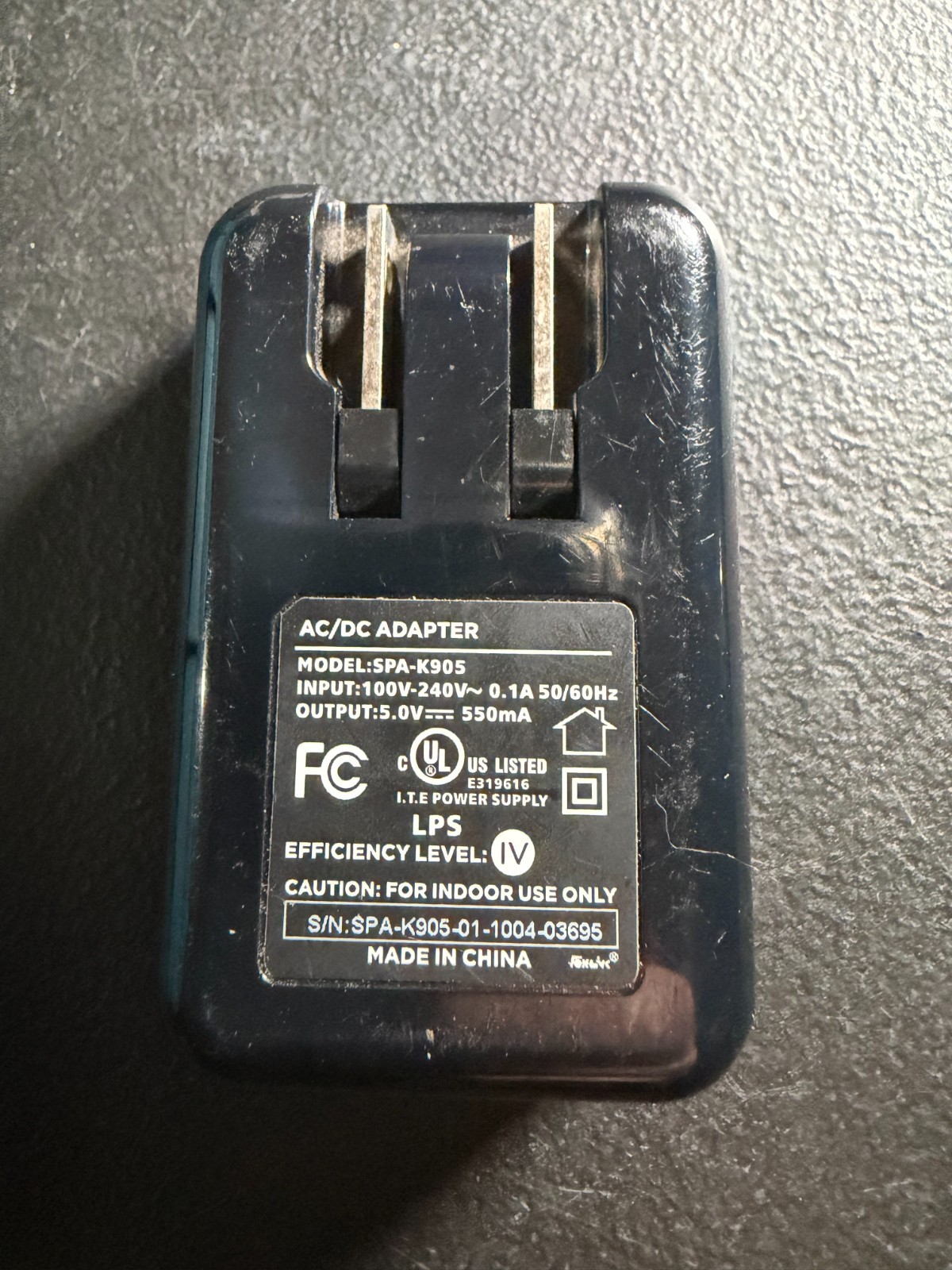 BlueAnt SPA-K905 ITE Power Supply Transformer AC/DC Adapter Output 5V 550mA