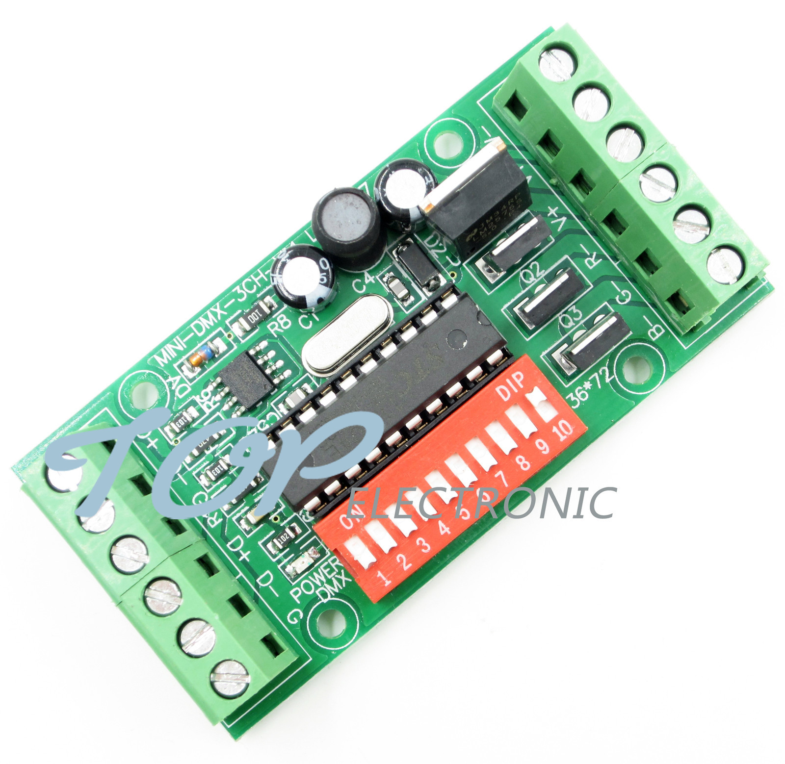 Mini 3 Channel DMX512 Decoder 15A RGB Controller LED Stage lighting Driver Board
