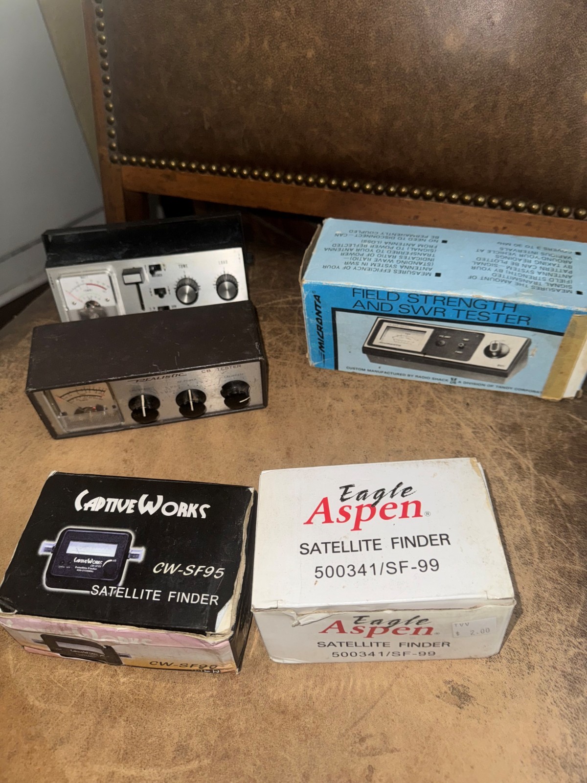 Vintage CB radio Ham swr meter rf watt Field Strength Antenna huge lot satellite