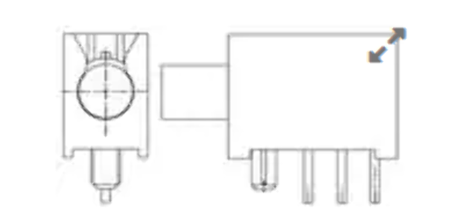 551-0001-860 LED Circuit Board Indicators 3MM SGL Level Right Angle