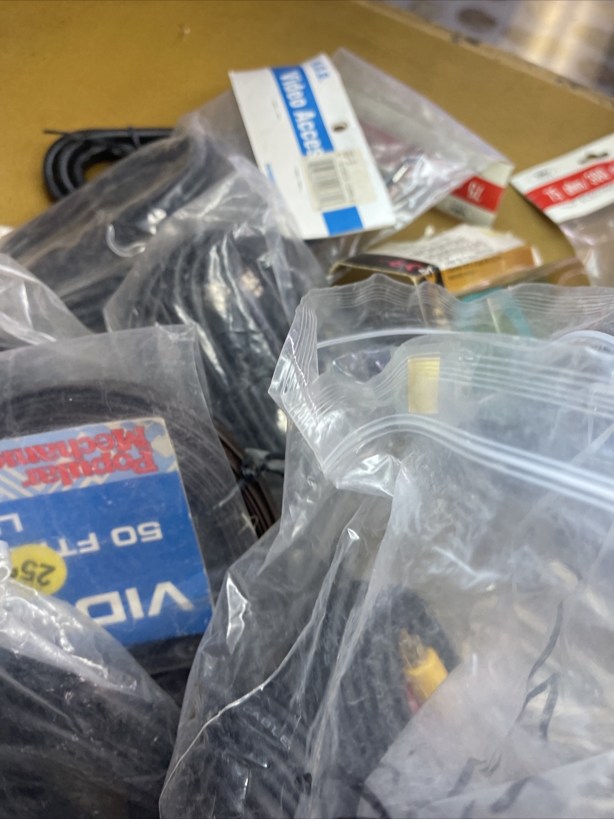 Large lot of assorted electronics cables parts etc grab bag