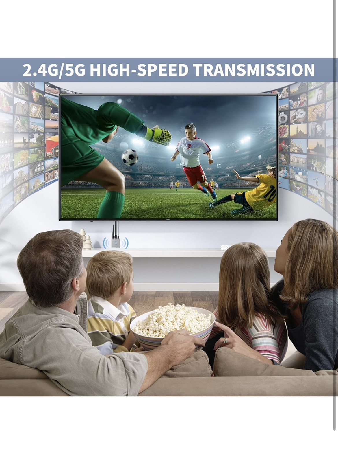 Wireless HDMI Display Dongle Adapter, Wireless Receiver, Streaming Media Video/A