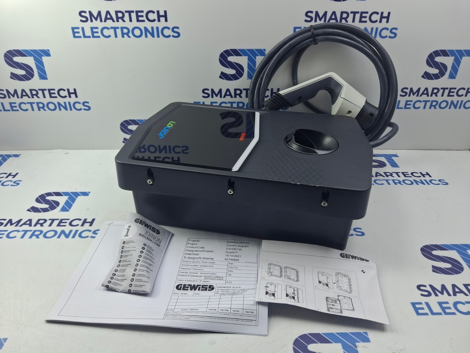 GWJ3013A GEWISS 11Kw EV Charger with Cable and 1 Plug Tupe 2 Autostart