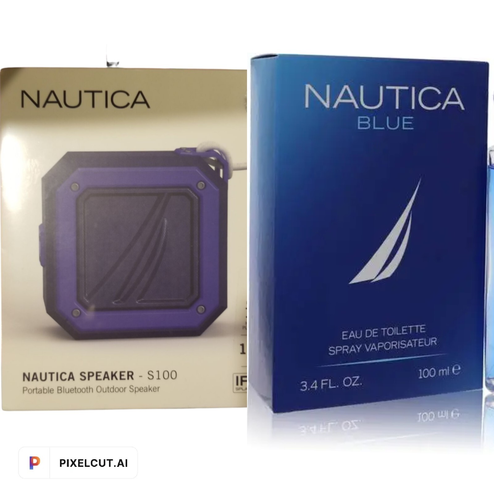 Nautica Speaker S100 with Nautica blue Cologne bundle.