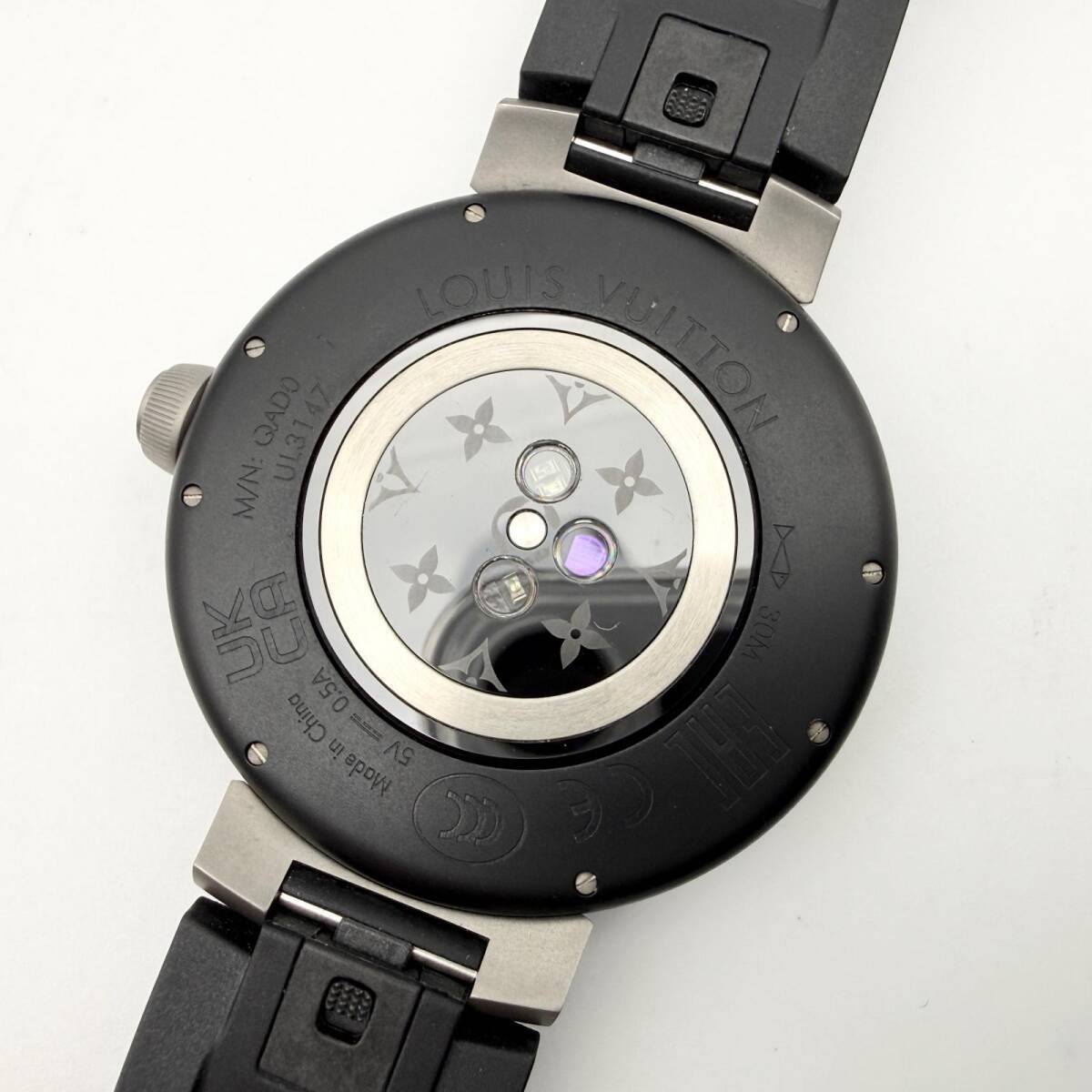 LOUIS VUITTON Smartwatch Tambour Horizon Digital Rubber QAD01Z Men’s Working