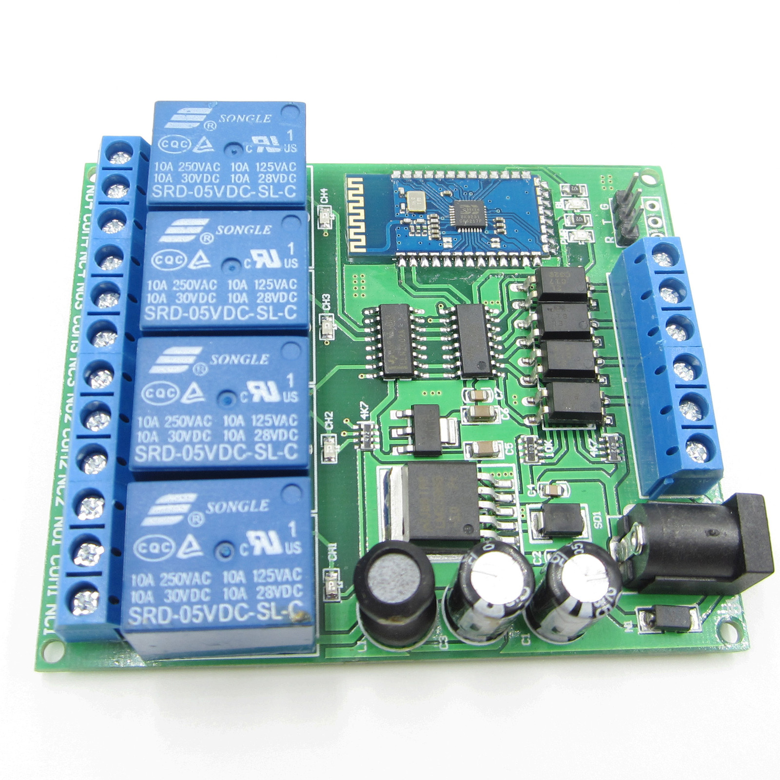 5-24V 4-CH Bluetooth Relay Remote Control Switch For Android Mobile