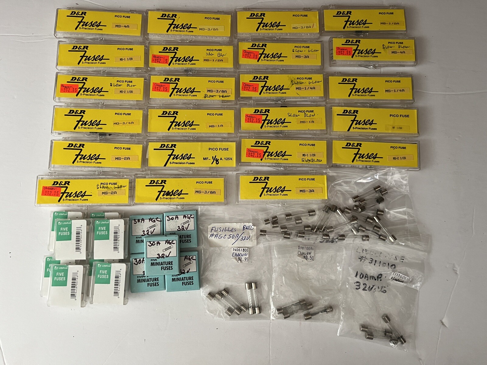 Lot of various NEW electronic components (from closed store) Fuses