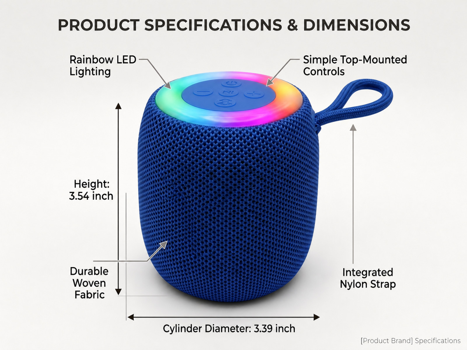 Lot of 10 Bluetooth Speakers New in Box Portable Wireless RGB LED USB-C Resale