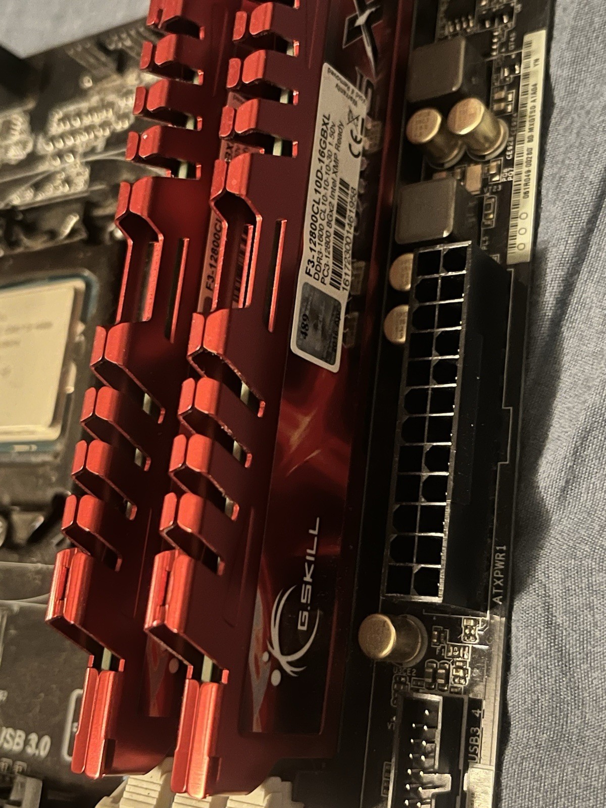 Intel core i5 cpu, ASRock motherboard, 16gb g skill ram