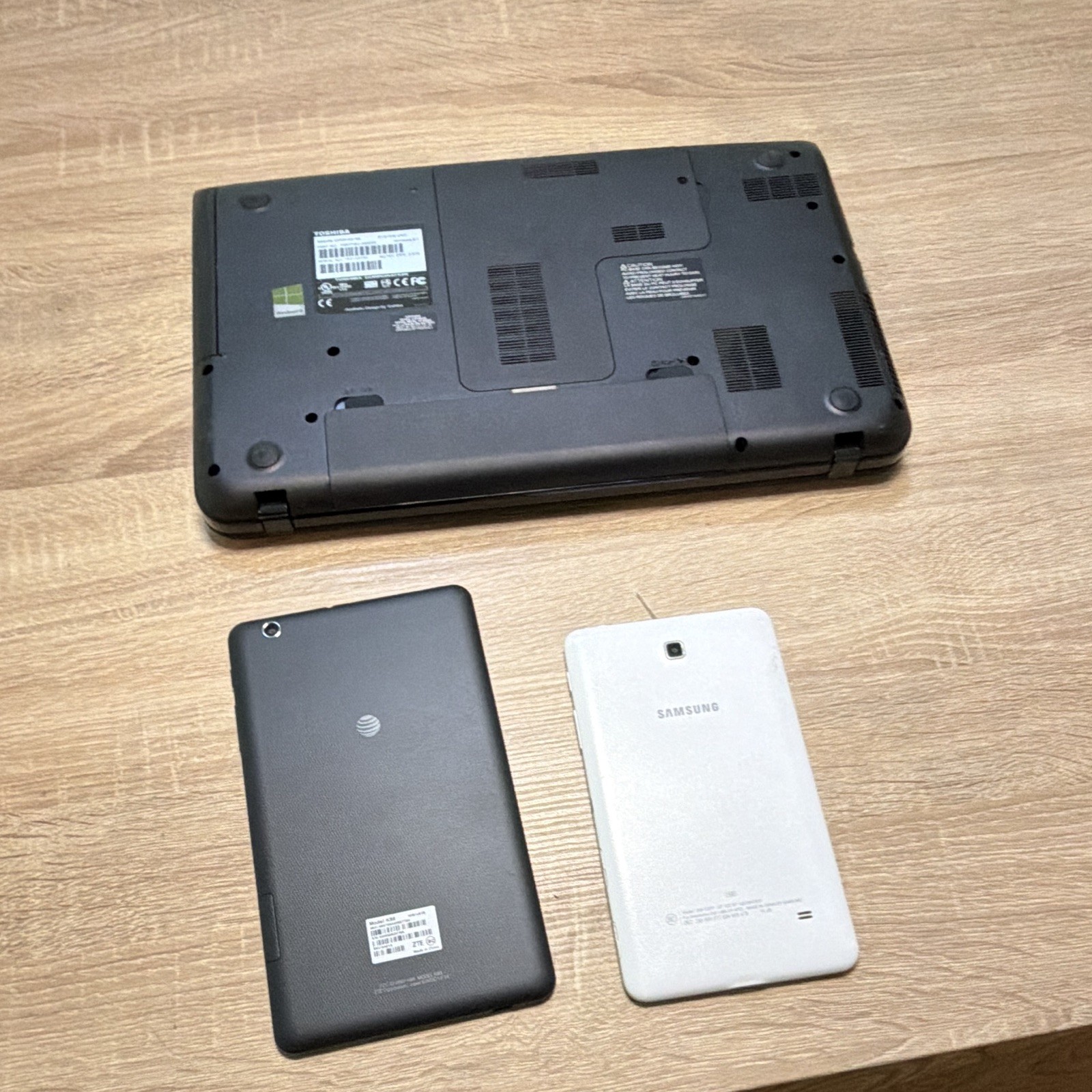 Toshiba Laptop + Samsung Tablet + AT&T Tablet Consumer Electronics Mixed Lot