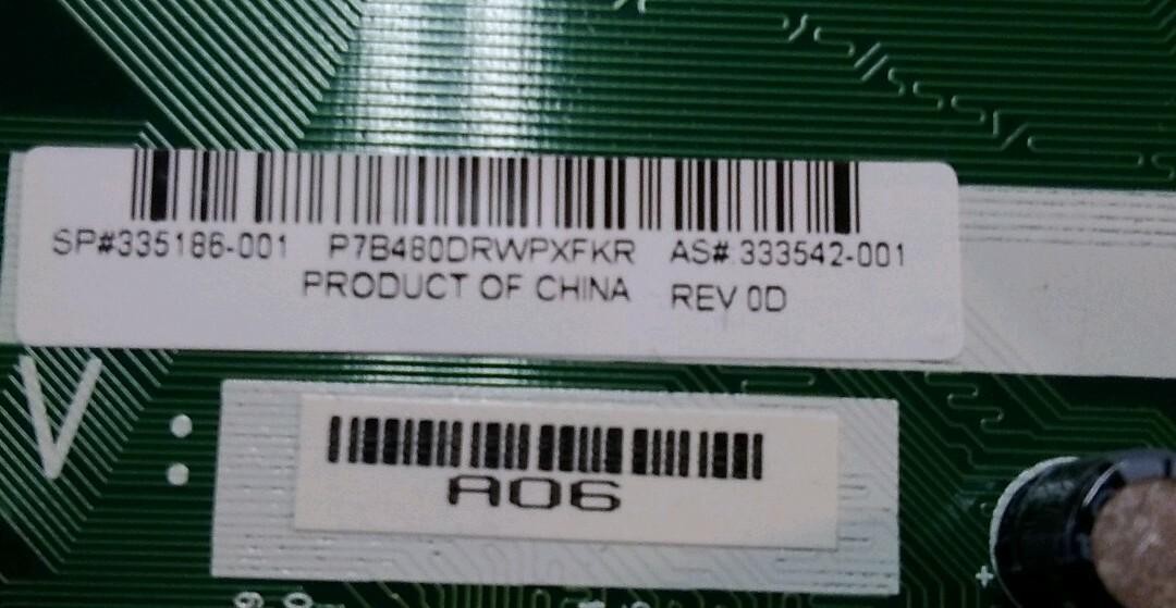 HP motherboard MICRO TOWER SP 335186-001 333542-001 REV 0D CPU SL6PF