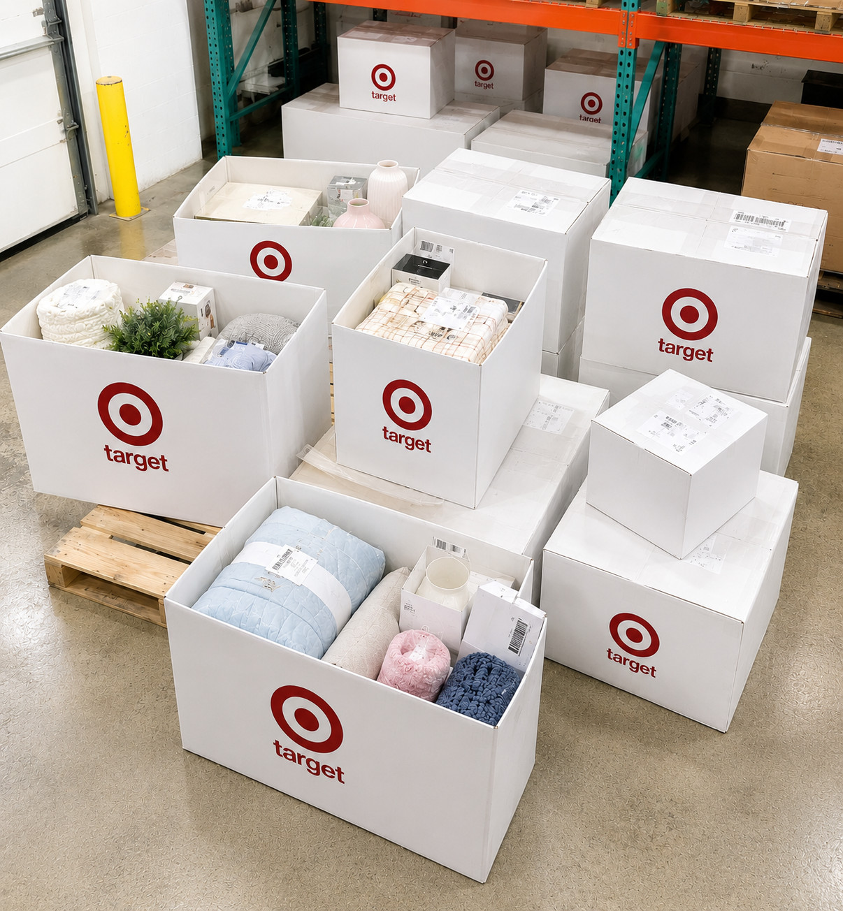 Amazon Mixed Merchandise Inventory with High Demand Consumer Goods