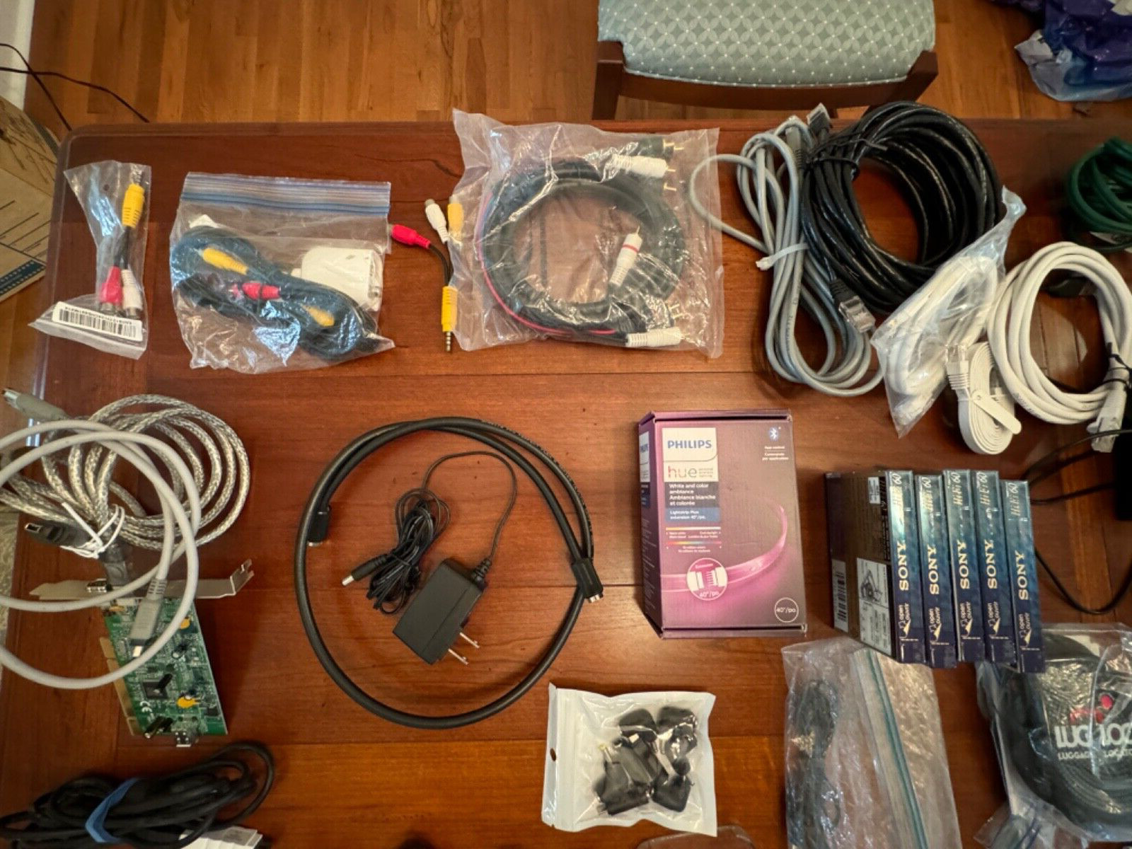 Junk Drawer Electronics / Electrical – Cables/Chargers/Firewire Card/RAM/