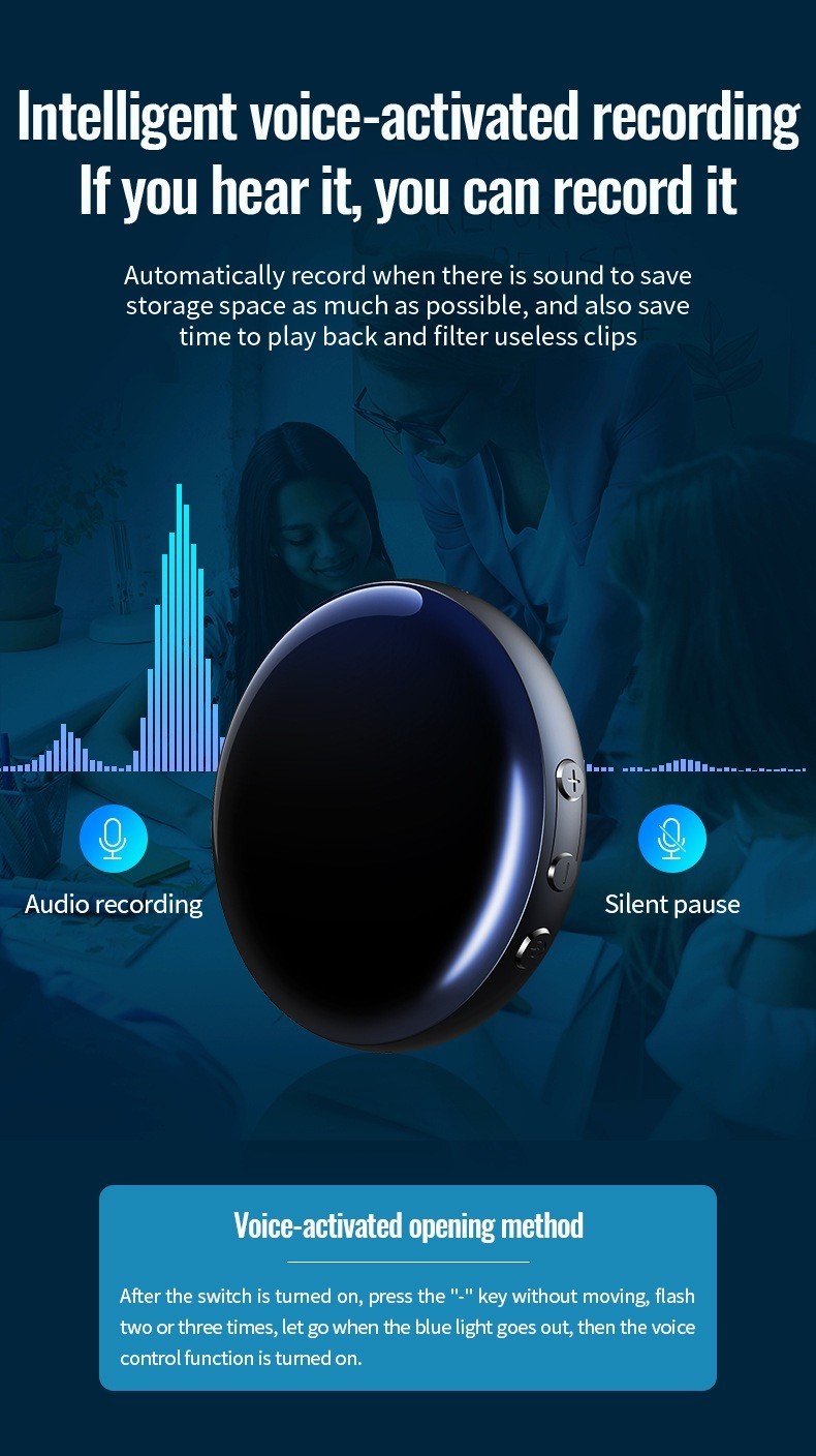 M29 Magnetic Audio Dictaphones Hidden Voice-activated Digital Sound recorder