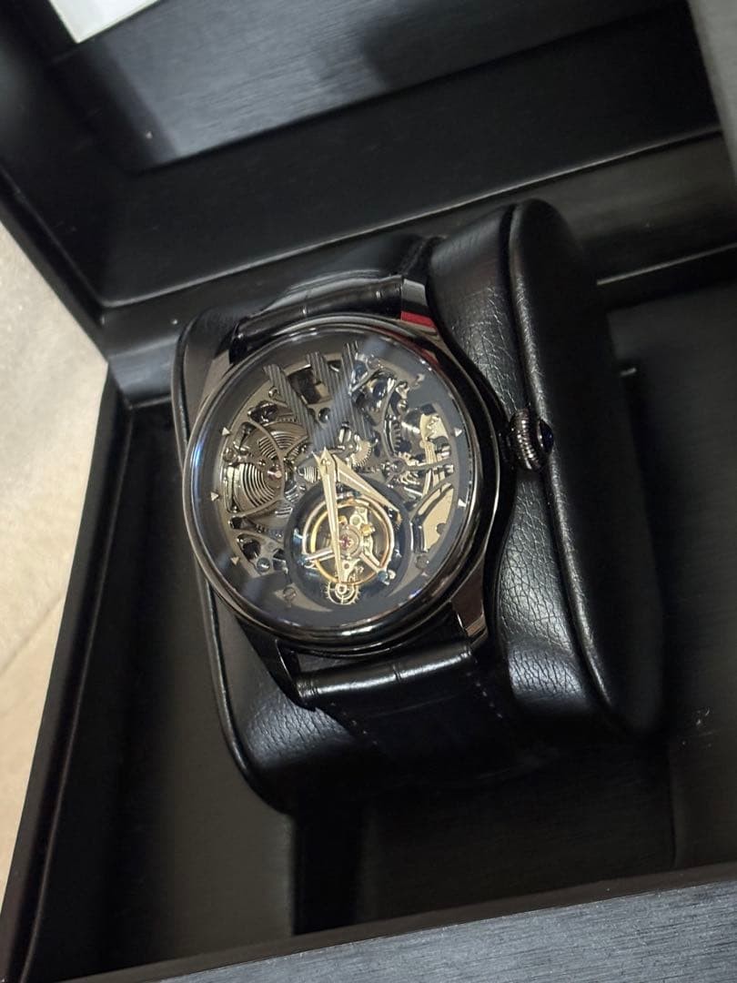 Vartix Wristwatch VX03 Desir Tourbillon for men balck color w/Case manual