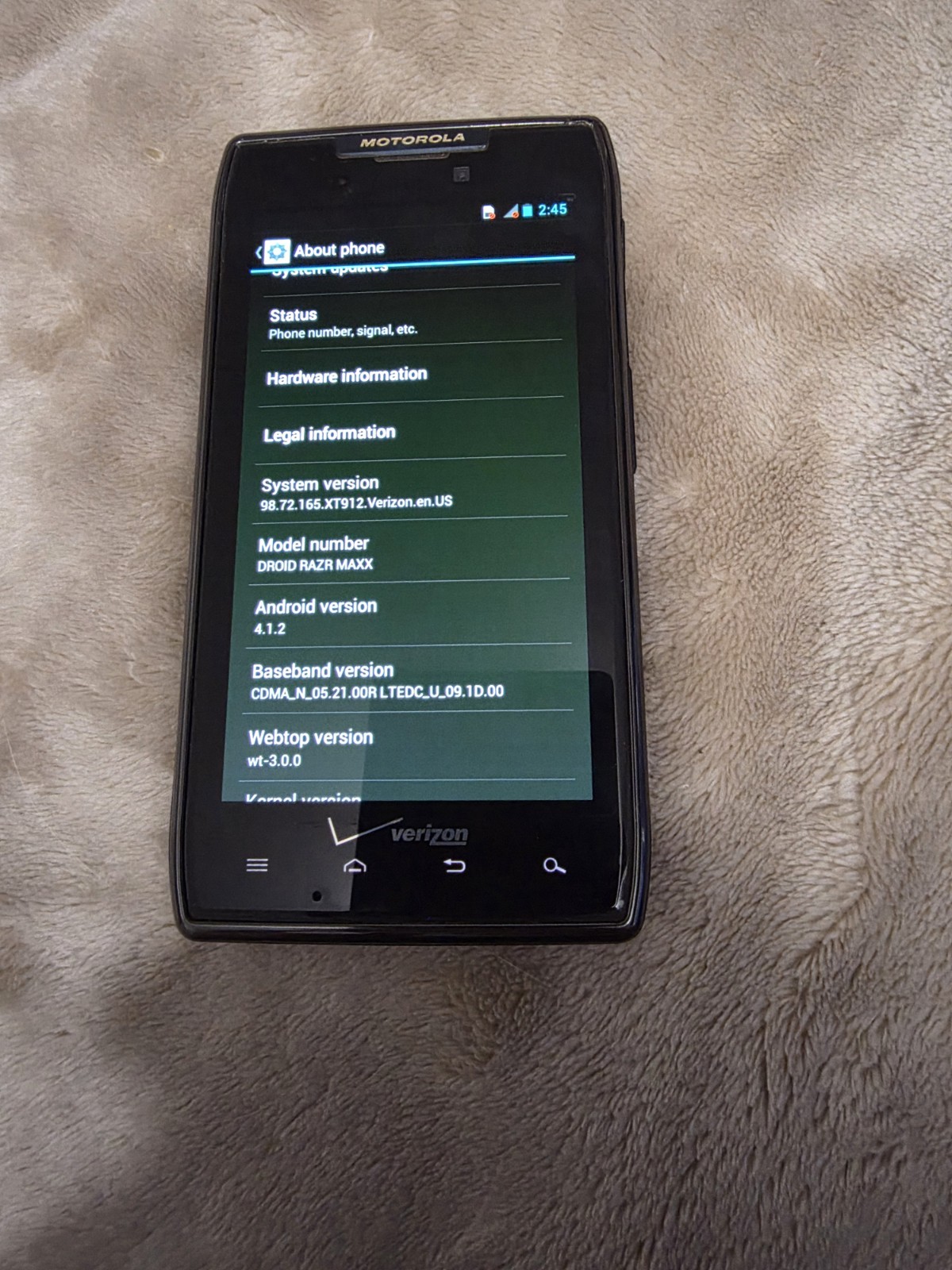 Mixed Lot, 4 devices. Motorola Droid Razr Maxx, Maxx HD, Droid X, Verizon Tablet